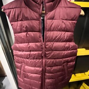 Old Navy Maroon Quilted Vest